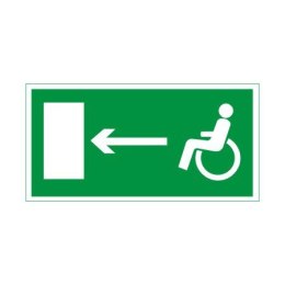 Znak 11 Kierunek dr ew niepełnospr lewo 300x150PF