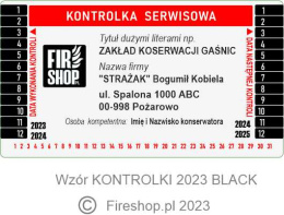 Etykieta Kontrolka serwisowa 2023 Black 04FS