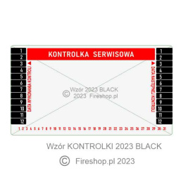 Etykieta Kontrolka serwisowa 2023 Black 04FS