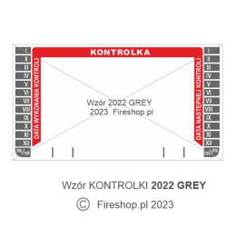 Etykieta kontrolka serwisowa 2022 GRAY taśma 02FS