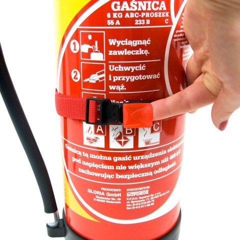 Opaska mocująca z plastikową zapinką do gaśnicy