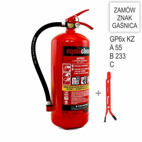 +Gaśnica proszkowa GP- 6x ABC /O + wieszak