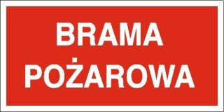 Znak 12 Brama pożarowa 400x200 PB