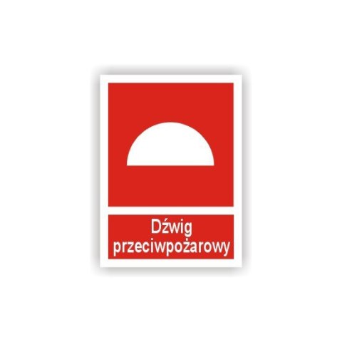 Znak 12 Dźwig przeciwpożarowy 150x200 PB