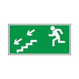 Znak Kierunek ewakuacji schodami D-L