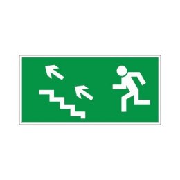 Znak 11 Kierunek ewakuacji schodami G-L 300x150 PF