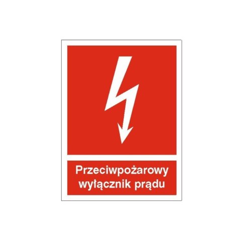 Znak 12 Przeciwpożarowy wyłącznik prądu 150x200 FB