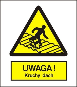 Znak Uwaga kruchy dach 225x275 PB