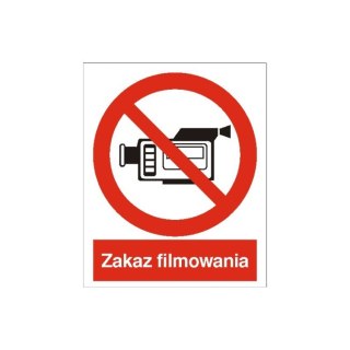 Znak Zakaz filmowania 225x275 PB