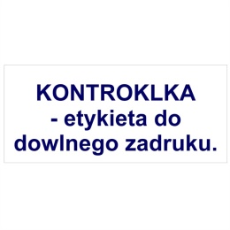 Etykieta "Kontrolka serwisowa 2022 Biała 07FS