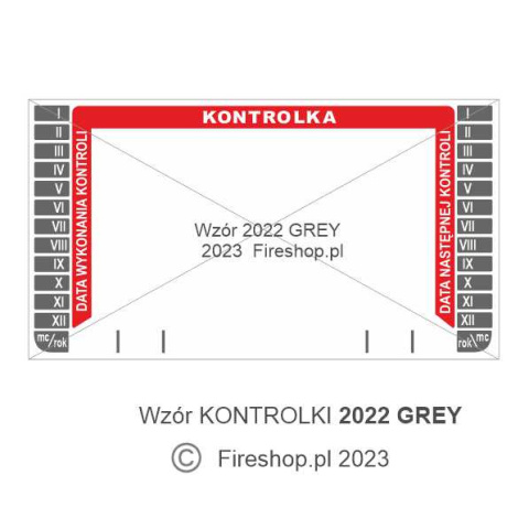 Kontrolka serwisowa 2022 GRAY taśma 02FS