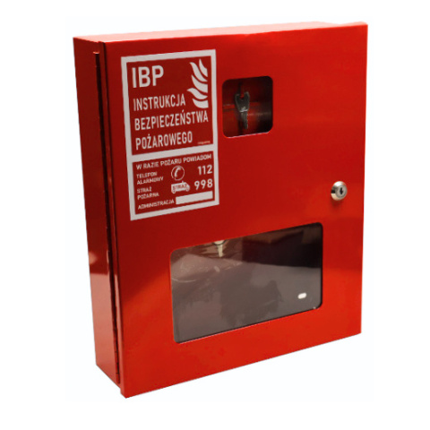 Szafka na instrukcję ppoż. SI-1F-360 Z Oknem PATENT