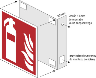 Wysięgnik do znaków 3D L 150x150mm PCV