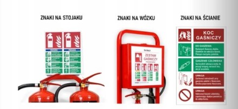 Znak 12S Gaśnica proszkowa EXTRA 150x280 mm Płyta