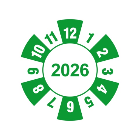 Etykieta "kółko z datą 2026" folia