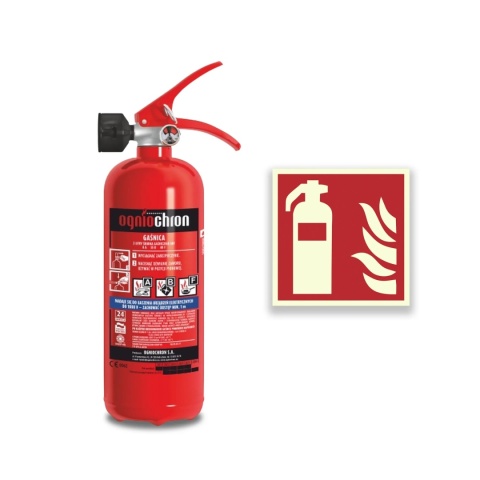 Gaśnica pianowa GWG-2x ABF/O + znak