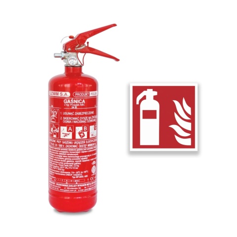 Gaśnica proszkowa GP-2x ABC /GZWM+ znak