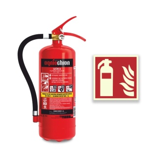 Gaśnica proszkowa GP-4x ABC /OGNIOCHRON + znak