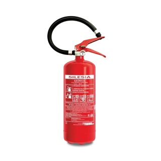Gaśnica proszkowa GP-4x ABC /SILESIA + wieszak + znak