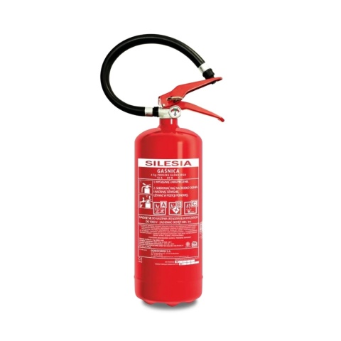 Gaśnica proszkowa GP-4x ABC /SILESIA + wieszak + znak
