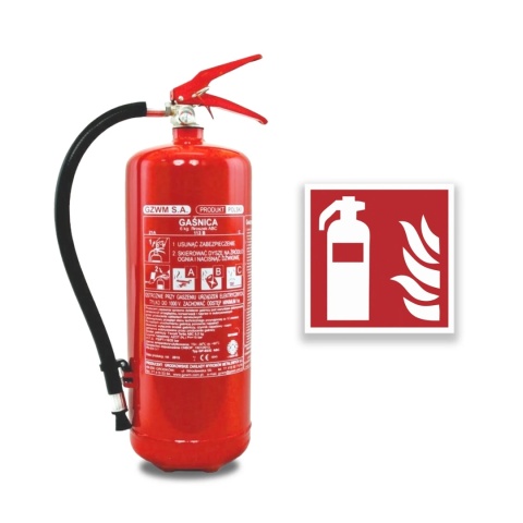 Gaśnica proszkowa GP-6x ABC /GZWM+ znak