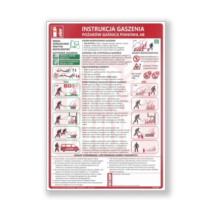 Instrukcja PPOZ gaszenia pożarów gaśnicą pianową