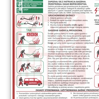 Instrukcja PPOZ gaszenia pożarów gaśnica proszkową