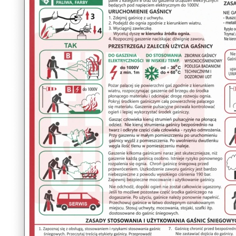 Instrukcja PPOZ gaszenia pożarów gaśnicą śniegową