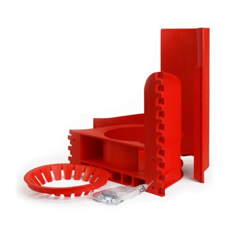 Stojak - osłona WAVES fala wiszący na gaśnicę RED