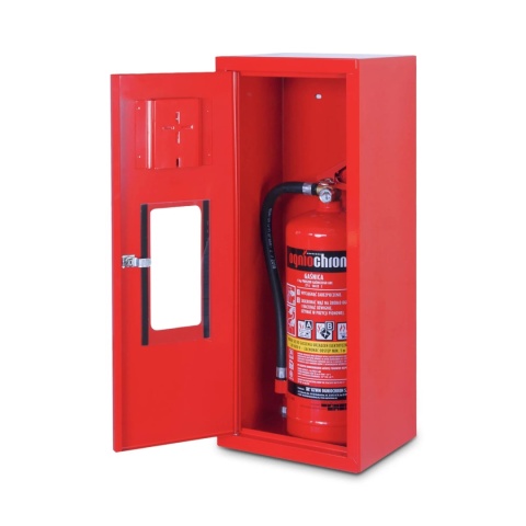 Szafka na gaśnice SG600 z oknem /M czerwona 3000