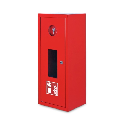 Szafka na gaśnice SG600 z oknem /M czerwona 3000