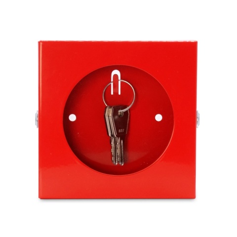 Szafka na klucz do drzwi ewakuacyjnych MB Mini czerwona