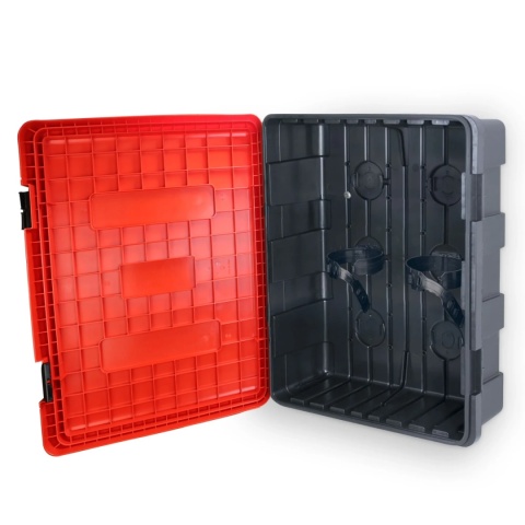 Szafka z tworzywa DUAL RED 616/735/270 bez okna z opaskami
