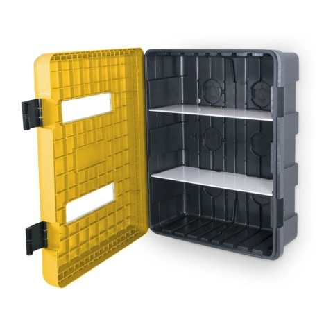 Szafka z tworzywa DUAL YELLOW 616/735/270 Z Oknem