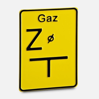 Tabliczka wodociągowa - Gaz - Z/C Aluminium
