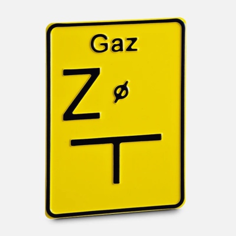 Tabliczka wodociągowa - Gaz - Z/C Aluminium