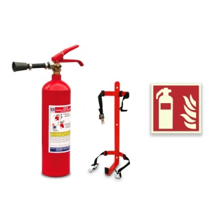 Urządzenie gaśnicze UGS-2x G+ wieszak + znak