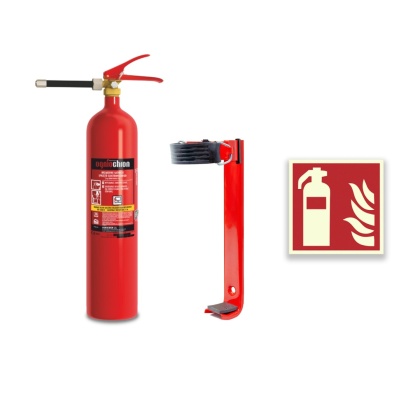 Urządzenie gaśnicze GSE-2x + wieszak + znak