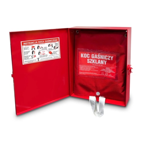 Zestaw Koc gaśniczy + szafka na koc