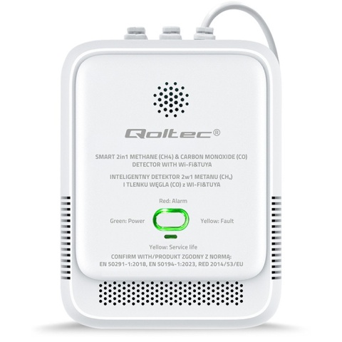 Czujka detektor gazu ziemnego i czadu QTEC 220V