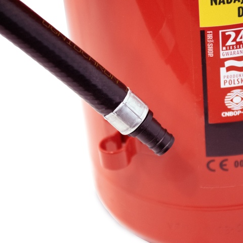 Elastyczny wąż gaśnicy proszkowej GP-6x ABC 6kg z dyszą.