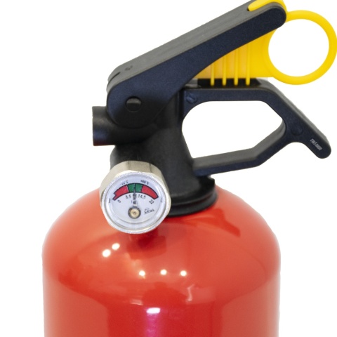 Gaśnica smochodowa 1kg ABC manometr, zawór, zawleczka
