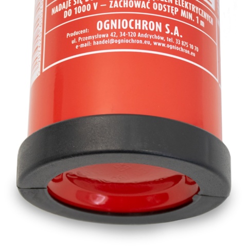 Gaśnica smochodowa 1kg ABC Ogniochron z wiszakiem spód stopa gaśnicy i wieszak