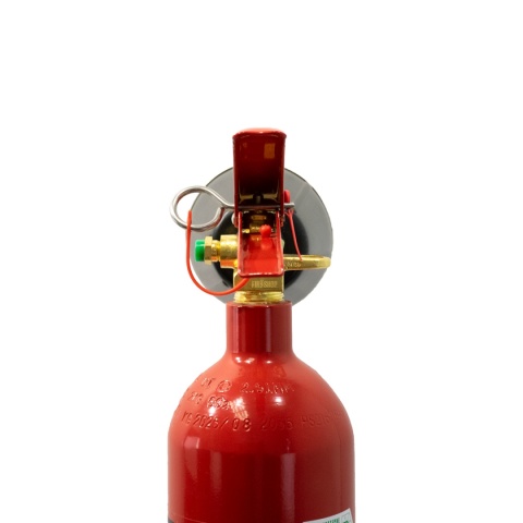 GS-2x B-UDT gaśnica śniegowa 2kg CO2 - dźwignia z uchwytem do przenoszenia