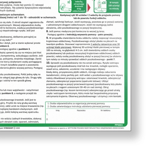 Instrukcja BHP udzielania pierwszej pomocy FS