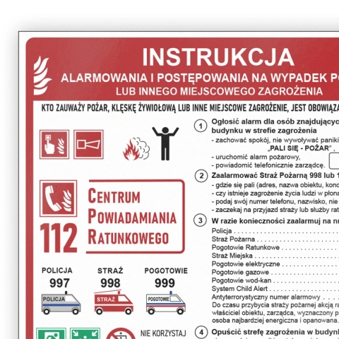Instrukcja PPOZ alarmowa i postępowania FS