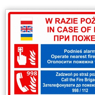 Instrukcja PPOZ alarmowania PL EN UKR 15x20