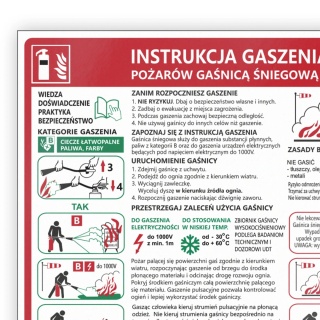 Instrukcja PPOZ gaszenia pożarów gaśnicą śniegową