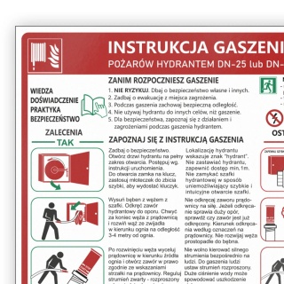 Instrukcja PPOZ gaszenia pożarów za pomocą hyd. 25