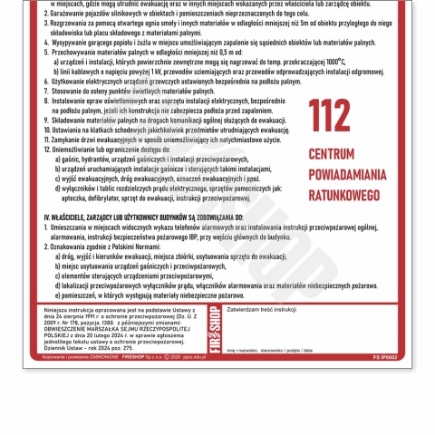 Instrukcja PPOZ ogólna przeciwpożarowa FS
